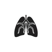 modèle de conception d'icône de poumons vecteur