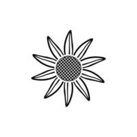vecteur de modèle de conception d'icône de logo de tournesol