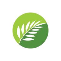 feuilles tropicales logo icône vecteur de conception