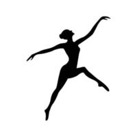vecteur de conception graphique silhouette danseuse