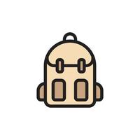 modèle de conception d'icône de sac d'école vecteur