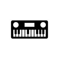 vecteur de modèle de conception d'icône de logo de piano