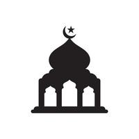 vecteur de modèle de conception d'icône de logo de mosquée