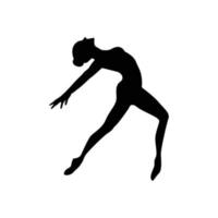 vecteur de conception graphique silhouette danseuse