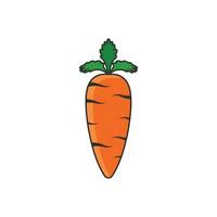 vecteur de modèle de conception d'icône de logo de carotte
