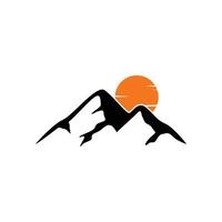 modèle de conception d'icône de logo de montagne vecteur