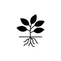 modèle de conception d'icône de racine de plante vecteur