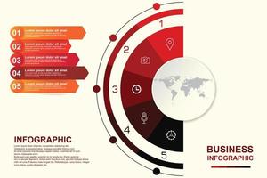 modèle d'infographie pour la conception d'affiches, de brochures, de bannières, de sites Web vecteur