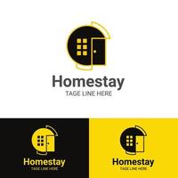 vecteur de conception de logo de séjour à la maison