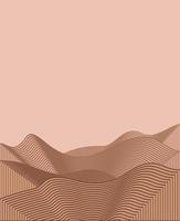 paysages abstraits d'arrière-plans esthétiques contemporains de montagne. avec montagne, forêt, mer, ligne d'horizon, vague. illustrations vectorielles vecteur
