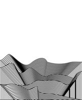 paysages abstraits d'arrière-plans esthétiques contemporains de montagne. avec montagne, forêt, mer, ligne d'horizon, vague. illustrations vectorielles vecteur