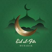 bannière eid al-fitr moubarak vecteur