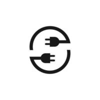 logo de tension et de prise de tonnerre logo électrique vecteur