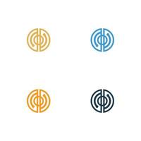 modèle de logo de pièce de monnaie crypto. icône de vecteur d'argent numérique, chaîne de blocs, symbole financier.