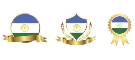 icône du drapeau du bashkortostan . jeu d'icônes Web. collection d'icônes à plat. illustration vectorielle simple. vecteur