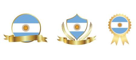 icône du drapeau argentin. jeu d'icônes Web. collection d'icônes à plat. illustration vectorielle simple.