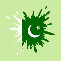 drapeau pakistan splash design illustration vectorielle