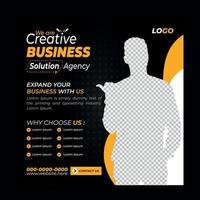 agence de solutions d'entreprise créative modèle de vecteur de publication et de bannière de médias sociaux instagram