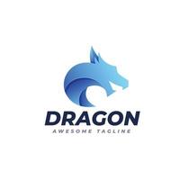 modèle de logo tête de dragon vecteur