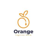 modèle de logo orange frais vecteur