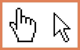 curseur icônes main flèche vecteur pixel
