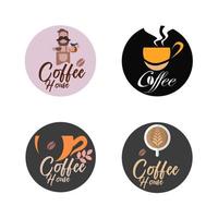 création de concept de logo de café - illustration vectorielle vecteur