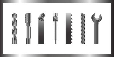 image vectorielle d'outils de travail des métaux à main