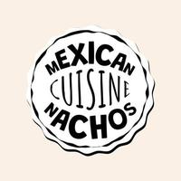 insigne mexicain de nachos de restauration rapide de café ou de restaurant de restauration rapide. logo de cercle de nacho de cuisine mexicaine. logotype de plat traditionnel latino-américain. insigne isolé de vecteur de restaurant ou de restaurant