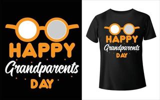 conception de t-shirt de fête des grands-parents heureux, vecteur de grands-parents