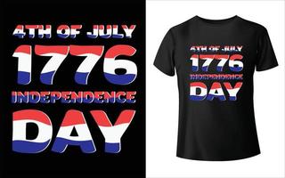 joyeux 4 juillet conception de t-shirt de la fête de l'indépendance, t-shirt de la fête de l'indépendance, joyeux 4 juillet, vecteur de drapeau des états-unis,