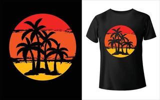 conception de t-shirt d'été, conception de t-shirt vintage d'été, couleur de modèle de t-shirt de plage d'été, conception de t-shirt vecteur