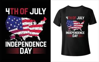 joyeux 4 juillet conception de t-shirt de la fête de l'indépendance, t-shirt de la fête de l'indépendance, joyeux 4 juillet, vecteur de drapeau des états-unis,