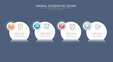 modèle d'infographie d'entreprise avec icône, illustration de conception vectorielle vecteur