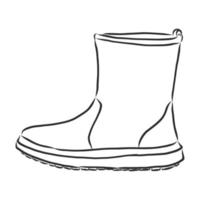 croquis de vecteur de bottes