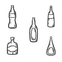 boissons doodle ensemble boisson fraîche illustration-01 vecteur