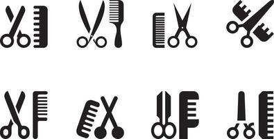 ensemble d'outils et d'accessoires de coiffeur vecteur