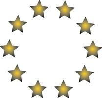 symbole du drapeau de l'union européenne. vecteur d'icône euro