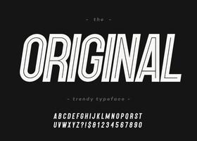 typographie à la mode de police originale de vecteur gras
