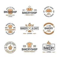 ensemble de logo de boulangerie pour une entreprise de boulangerie d'identité d'entreprise vecteur