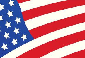 bannière de modèle de conception de couverture de drapeau américain pour le jour de l'indépendance vecteur