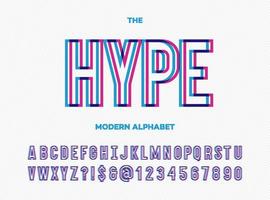 alphabet moderne à la mode vecteur