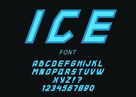 police de vecteur de glace typographie moderne