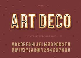 typographie vintage art déco vecteur