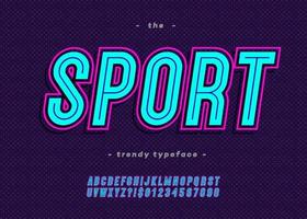 vecteur bold néon sport alphabet typographie moderne style sans empattement