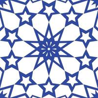 motif géométrique arabe bleu vecteur