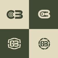 collection de modèles de logo de balle cb vecteur