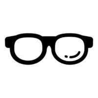 icône de glyphe de vecteur de lunettes, icône d'école et d'éducation