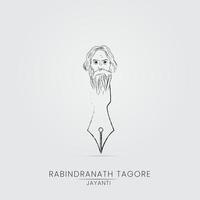 publication sur les réseaux sociaux de célébration de rabindranath tagore jayanti vecteur