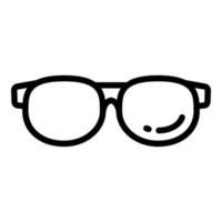 icône de ligne vectorielle de lunettes, icône de l'école et de l'éducation vecteur