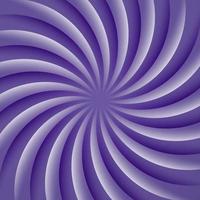 spirale d'hypnose rotative ultra violette et blanche. illusion d'optique. illustration vectorielle psychédélique hypnotique. tourbillonner fond abstrait. modèle de conception facile à modifier. vecteur
